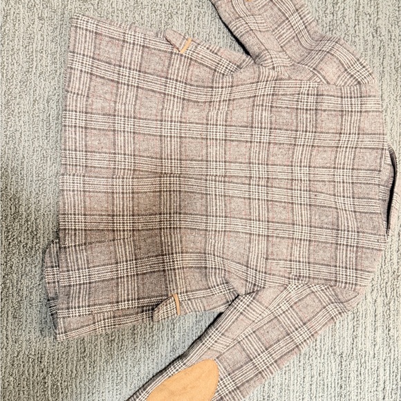 Plaid Blazer with Elbow Patches - Picture 2 of 4